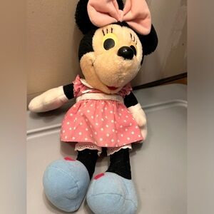 Vintage 80's Playskool Minnie Mouse Disney Pink Stuffed Animal Plush